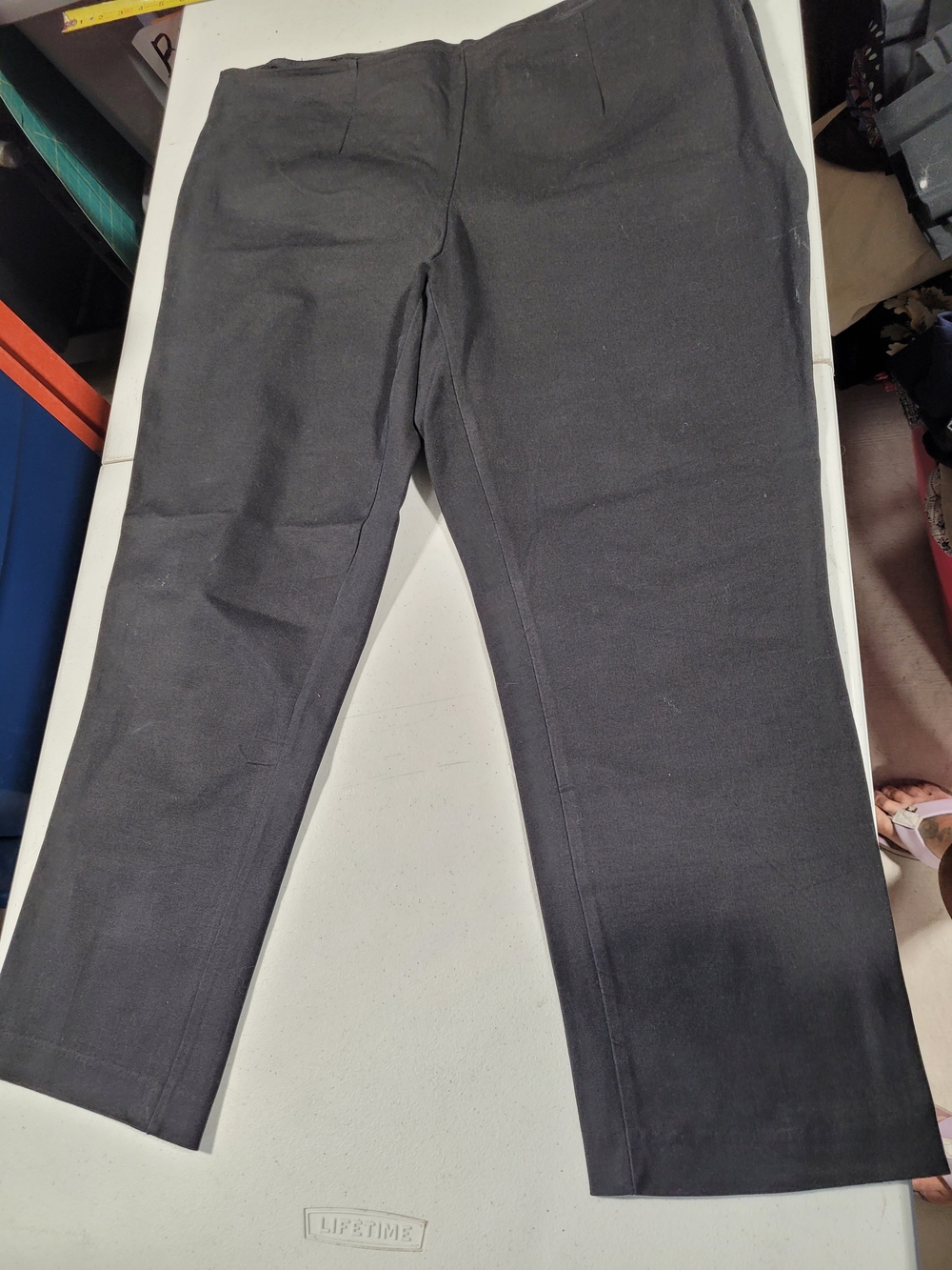 Time and Tru Black Straight-Leg Pull-On Pants
